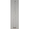 Image 2 : Women's 19" Sterling Silver Heartbeat Necklace With 10K Gold Accent & Diamonds - Weight: 2.9g