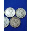 Image 5 : x9 Assorted Years 90% Silver Walking Liberty Half Dollars FV: $4.50