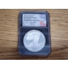 Image 1 : NGC PF70 Ultra Cameo 2022 W Silver American Eagle - FDOI - Signed - 1 oz .999 Fine Silver