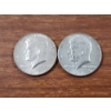 Image 1 : Two 40% Silver Kennedy Half Dollars
