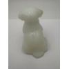 Image 3 : URANIUM Adorable Degenhart Glass Dog Figurine - Fawn White - ~2.5 inches ~  BRILLIANT GLOW!