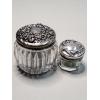 Image 10 : Vintage Sterling Silver Top Brush, Sterling Top Glass Cosmetic Containers & Sterling Pepper Grinder