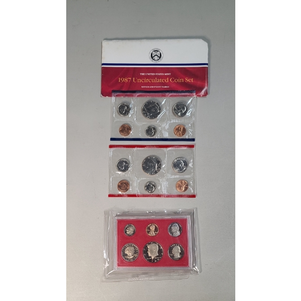 1987 Uncirculated Coin Set & 1980-S United States Proof Coin Set