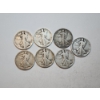 Image 1 : Assorted Years Silver Walking Liberty Half Dollars Face Value $3.50