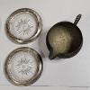 Image 5 : Vintage Silver Plated Wire Woven Basket, Sugar Bowl Creamer, and Coasters Lot - 4.6lbs