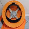 Image 4 : Orange Reflective Vest With Four Buckles And Hard Hat