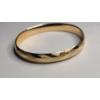 Image 1 : 14K Yellow Gold Textured Bangle Bracelet - Weight: 11.4g