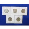 Image 5 : 5 Washington Silver Quarters Years: 1934, 1944, 2962, 1941, 1941 FV: $1.25