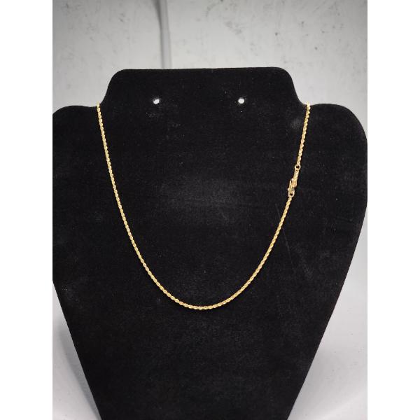 14K Yellow Gold Twist Chain 18" Necklace - TW: 4.0g 
