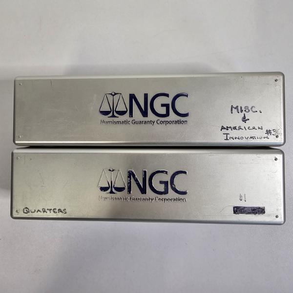 Two Official NGC Graded Coin Slab Plastic Storage Boxes (each holds 20 slabs)