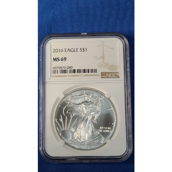 2016 NGC MS 69 1 oz .999 Fine Silver American Eagle