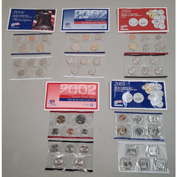 2002, 2004, 2006 United States Uncirculated Coin Sets
