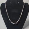 Image 1 : Sterling Silver Beaded Necklace 18" Total Weight: 28.8g