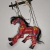 Image 1 : Vintage, Hand-Carved Wooden Marionette Horse
