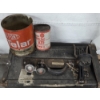 Image 5 : Vintage Candy Machine, File Box, Car Items, Battery Charger, Tins, Circular Saw And More! 