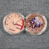 Image 4 : Incredible 2 Coin Display Case Ft. Two Separate 1 Oz Copper Rounds Each FT. Speedometer & Piston