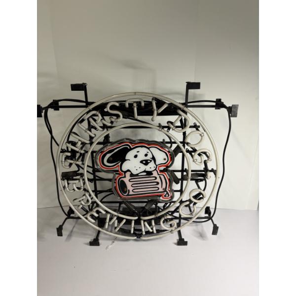 Thirsty Dog Brewing Bar Sign - Does Light up but Flashes when lit - 24x24"