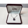 Image 1 : 14K White Gold 18" Necklace with Diamonds and Amethyst Stone Total Weight 7.3g