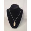 Image 1 : Vintage Sterling Silver Egyptian Cartouche Pendant On 22" Sterling Necklace - Weight: 12.4g