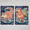 Image 1 : Two Vintage TOPPS Pokemon Trading Cards ~ Slowpoke & Slowbro