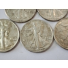 Image 5 : Five Assorted Years 90% Silver Walking Liberty Half Dollars - FV: $2.50
