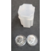 Image 1 : (2) 1964 90% Silver Kennedy Encapsulated Half Dollars In Coin Holder - Face Value: $1.00