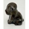 Image 4 : Adorable Degenhart Vintage Glass Dog Figurine- Dark Dapper Gray Slag
