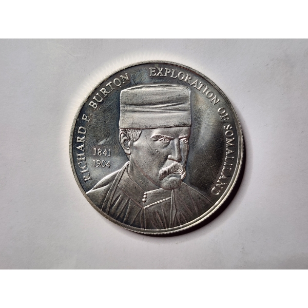 Somaliland 2002 .999 SILVER 1000 Shillings Coin ~ Richard Burton Exploration of Somaliland!