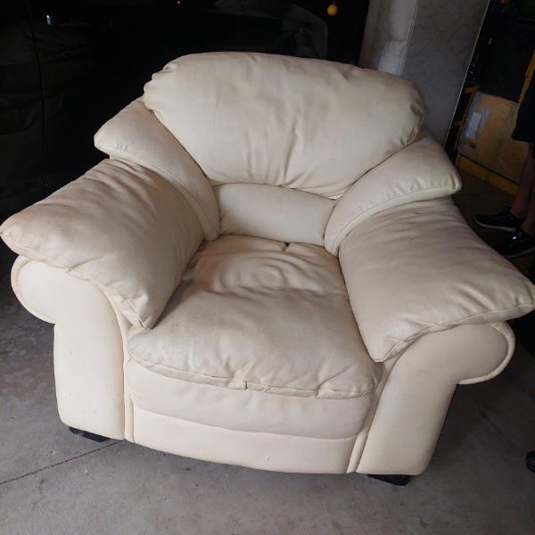 Single Comfortable Living Room Leather Chair As Shown - Excellent Condition - 40" Tall 