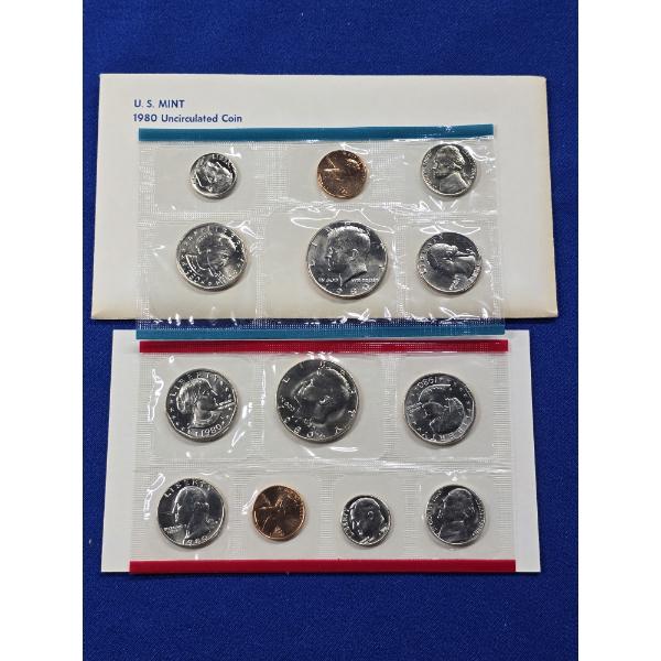 1980 United States Mint Uncirculated Coin Set - 13 Coin Set