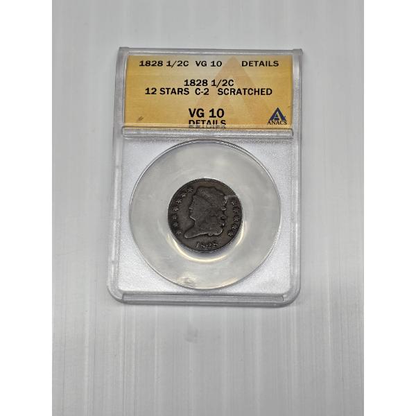 1828 Classic Head United States Half Cent - 12 Stars