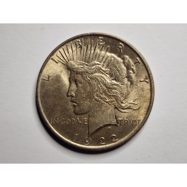 1922 United States 90% Silver Peace Dollar from Philadelphia Mint!