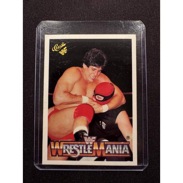 1990 Wrestle Mania Tito Santana Wrestling Card In Holder - Exceptional Conditional