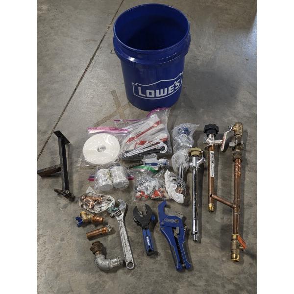 Pipe, Pipe Cutters, Plumbing Items, In 5 Gallon Bucket