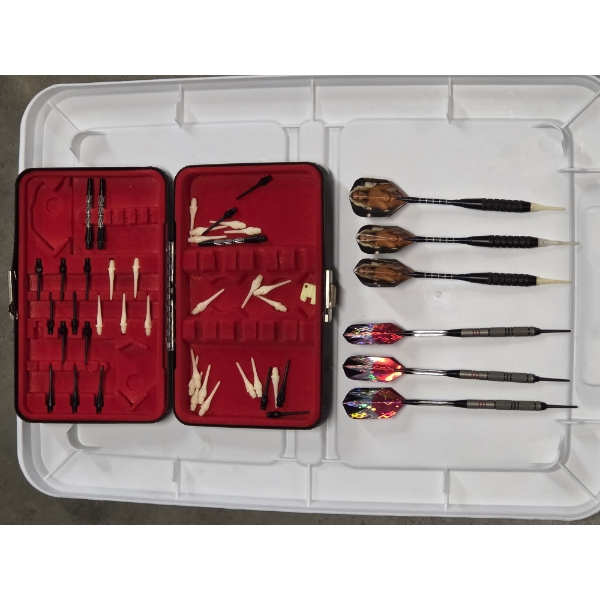 Two Soft Tip Dart Sets In Hard Case