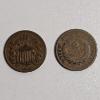 Image 1 : Two United States Two Cent Coins Ft. 1864 & 1865 ~ 