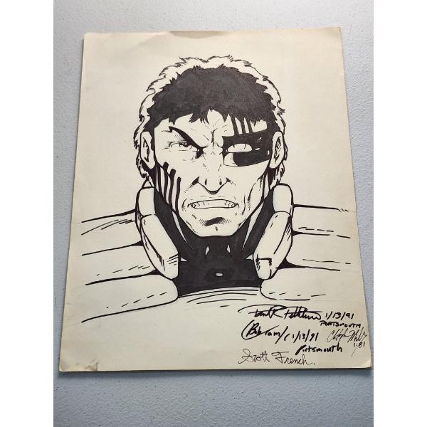 Hand Drawn and Hand Signed Comic Illustration 8x11in