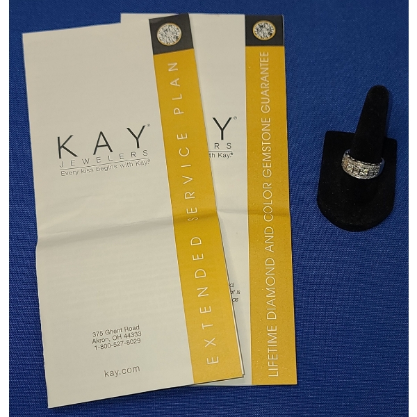 Stunning 10K White Gold Diamond Anniversary Band - Size 7 - Weight 4.5g With Extended Service Papers