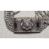 Image 2 : Sterling Silver Art Deco Bracelet, Band Ring & Saint Christopher Protection Pendant -Weight: 21.4g