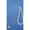 Image 1 : Assorted Sterling Silver Necklaces Including Herringbone Style, Locket & Chains - Total Weight: 26.1
