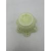 Image 2 : Uranium Glass Vase - Yellowish/Green Uranium Glass Vase with Crimped Edges 