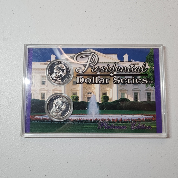 Unites States Presidential Dollar Series - Platinum Edition - Zachary Taylor - FV: $2.00