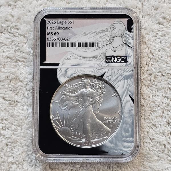 NGC MS69 Graded 2025 .999 Fine Silver 1oz. Eagle