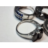 Image 7 : Four Stunning Sterling Silver Rings - Various Styles and Gemstones - TW: 17.3g
