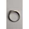 Image 4 : Vintage EMP Men's Sterling Silver CTO Geometric Signet Ring With Diamond - Size 11.5 - Weight: 12.6g