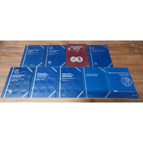9 Whitman & Treat Coin Collection Books - Just Books - See Photos