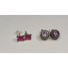 Image 1 : (2) Pairs Of Sterling Silver Stud Back Earrings - Total Weight: 4.2g