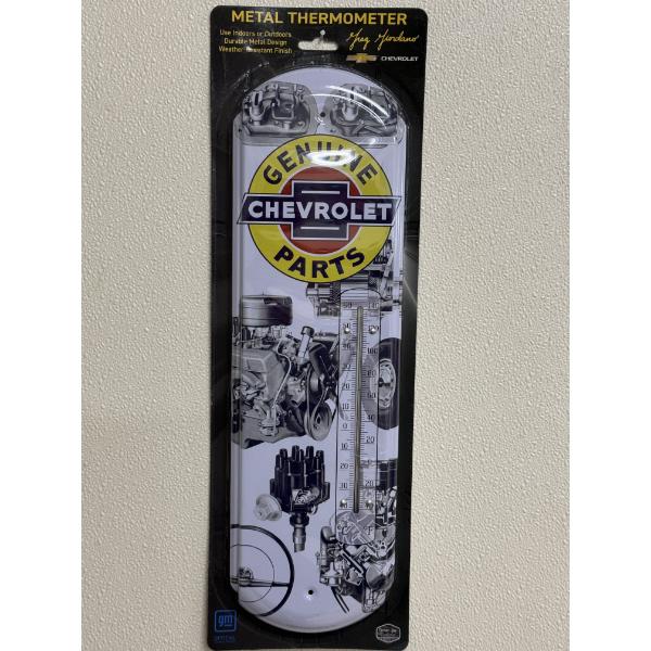 Novelty 17" x 5" Genuine Chevrolet Parts Metal Thermometer - Brand New In The Package