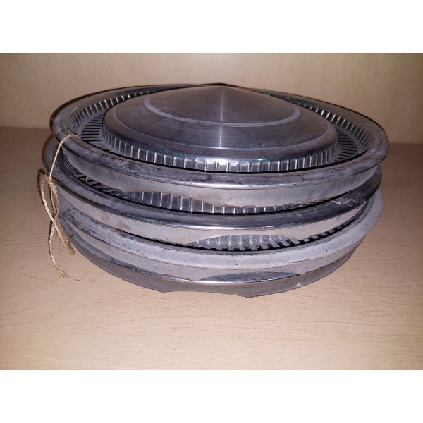 Vintage Set Of Four (4) chrysler Hub Caps - See Pics