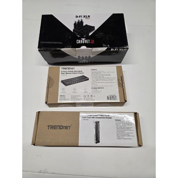 New! Chavet DJ D-FI XLR Pack And 8 & 12 Port Cat 6 Wall Mount Patch Panels